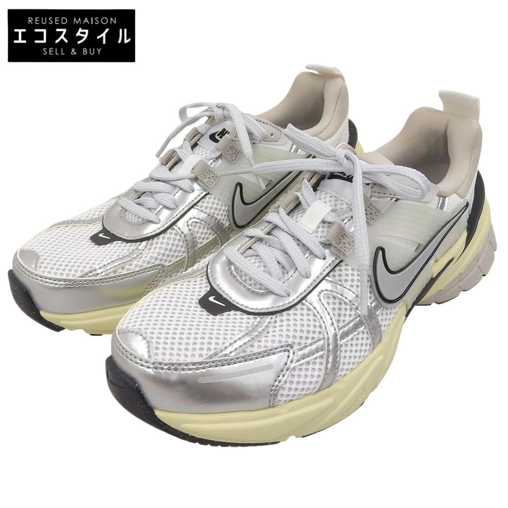 NIKE ナイキ W V 2 K RUN SUMMIT WHITE SILVER スニーカー レディース ホワイト×メタリックシルバー 24.5 cm FD 0736-100 7.5 US
