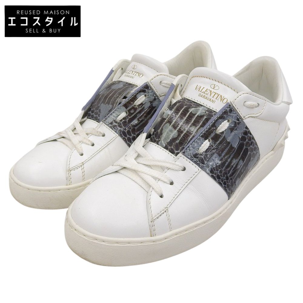 Valentino Garavani ヴァレンティノガラヴァーニ レザー ガラヴァーニ オープンスニーカー シューズ レディース ホワイト 23.5 cm N 781 W 1 36 2