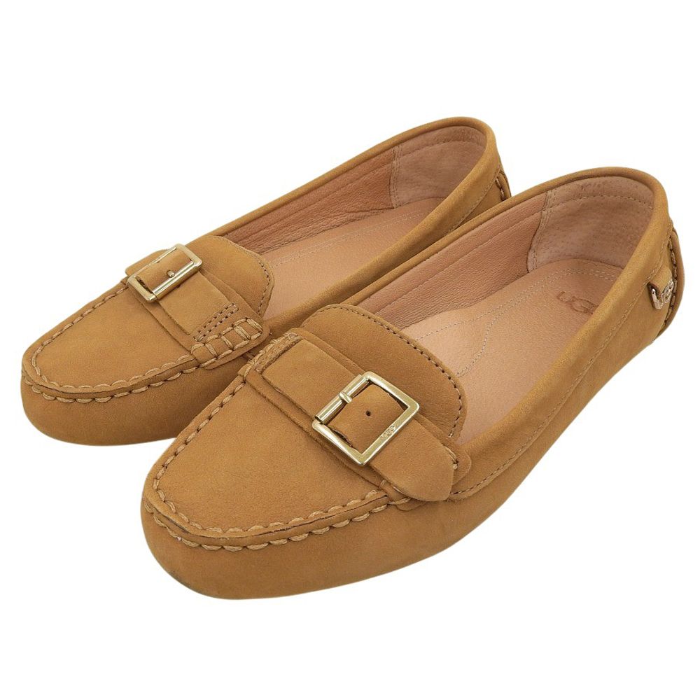 UGG アグ LASSEL ベルト ローファー シューズ レディース ブラウン 6.5 1119818 US