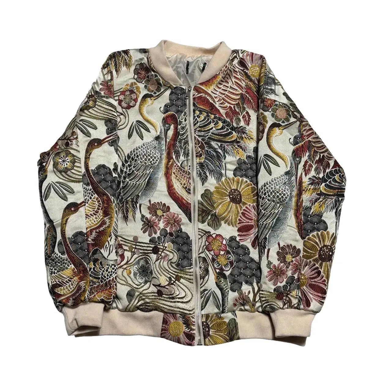 平和屋着物▽上質な紬 単衣 草花文 正絹 逸品 CAAT6620xi