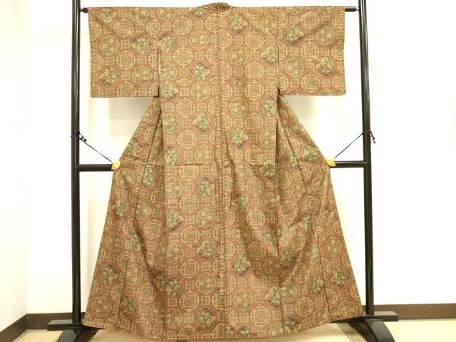 ☆平和島様☆専用出品商品です！ 平和屋着物□本場大島紬 7マルキ 蜀江花文 正絹 逸品 DAAZ2097op