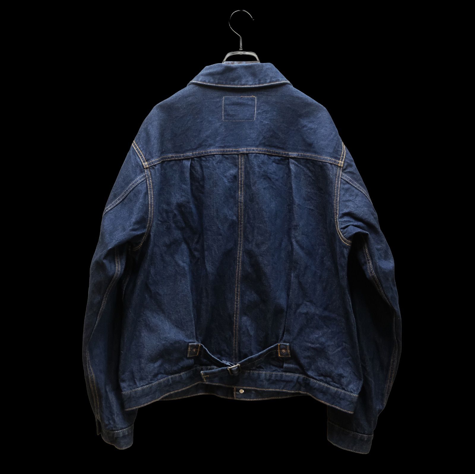 60s ビンテージ デニムジャケット 濃紺 XL 濃紺 EDWIN 1stタイプ T-BACK デニムジャケット XLサイズ 赤耳