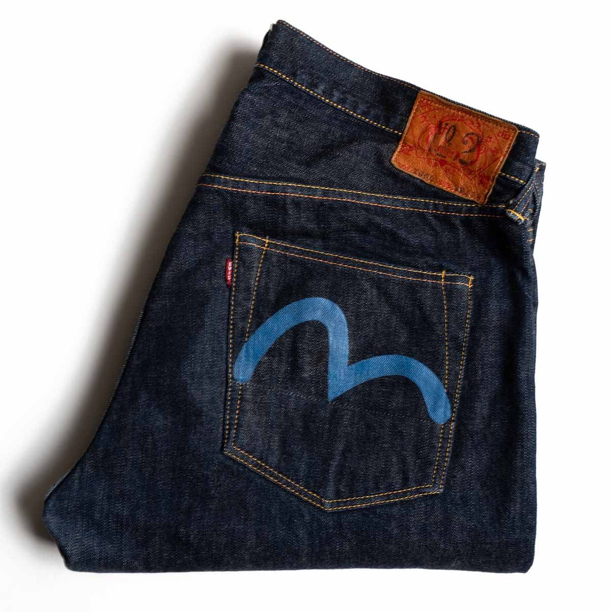 EVIS エビス　lot2001No.2 カモメペイント　濃紺　ジーパン 美品/濃紺】EVISU 【LOT.2000 デニムパンツ】38×35 エビス ジーンズ