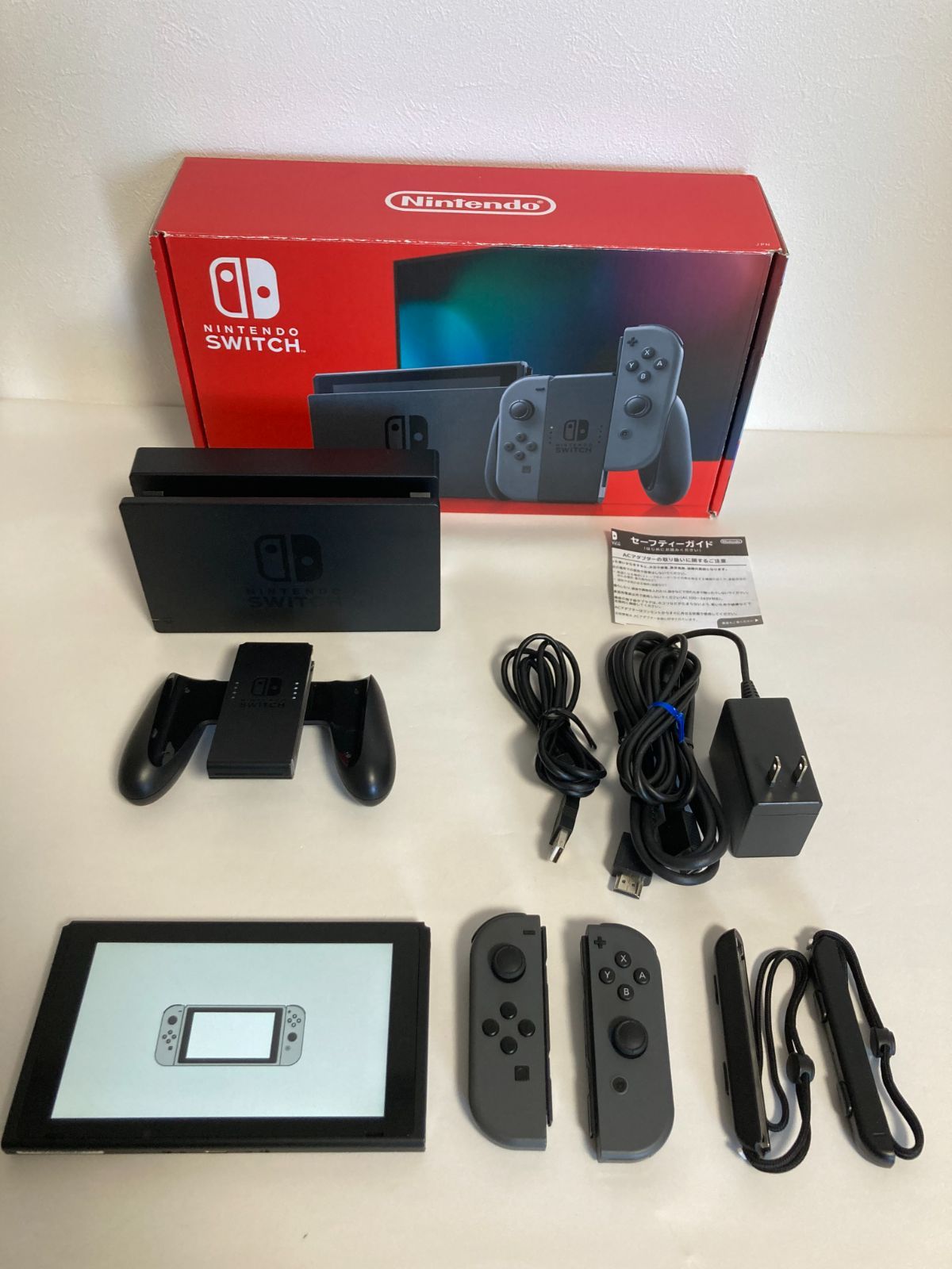 Nintendo Switch ニンテンドースイッチ 本体 Joy Con L R グレー