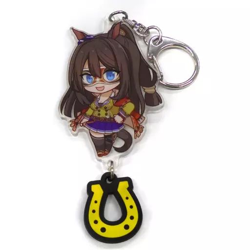 ウマ娘　ラバー蹄鉄付きアクリルキーホルダー　エルコンドルパサー 中古】雑貨 エルコンドルパサー ラバー蹄鉄付きアクリルキーホルダー