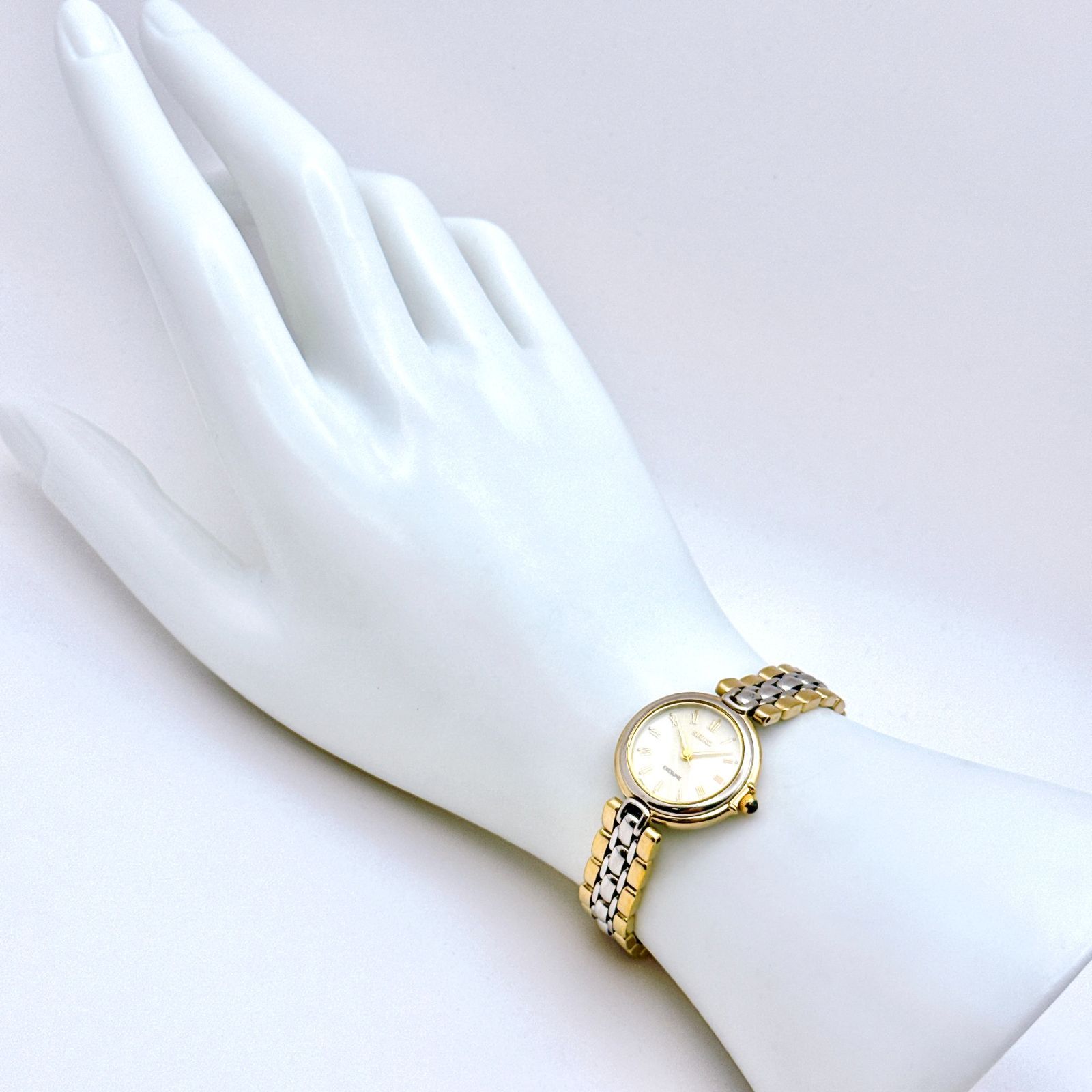 C089【美品】SEIKO EXCELINE セイコー エクセリーヌ コンビカラー