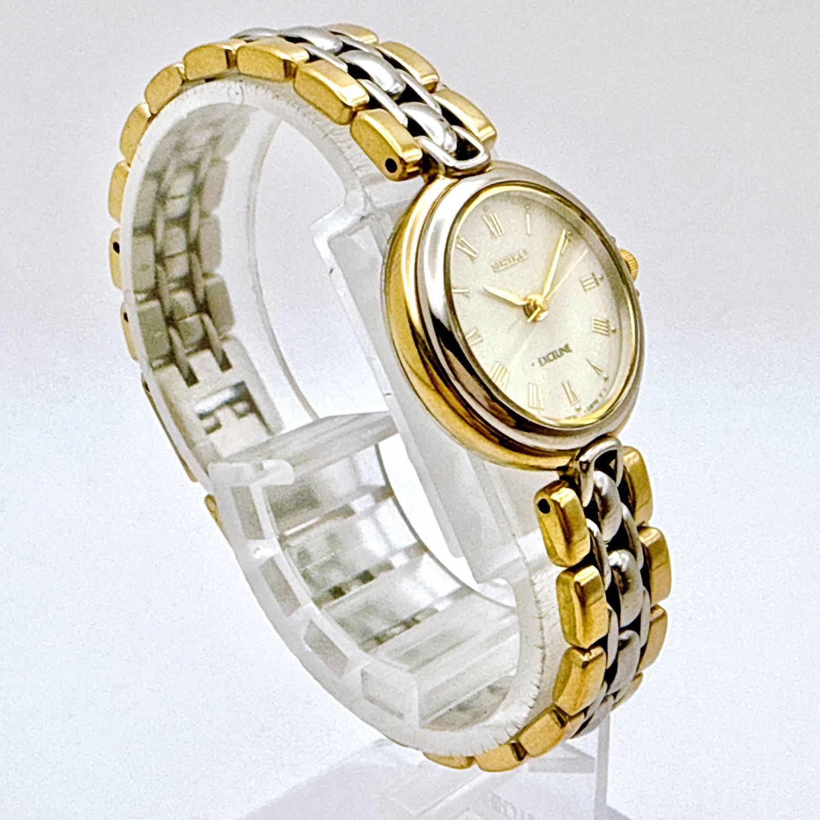C089【美品】SEIKO EXCELINE セイコー エクセリーヌ コンビカラー
