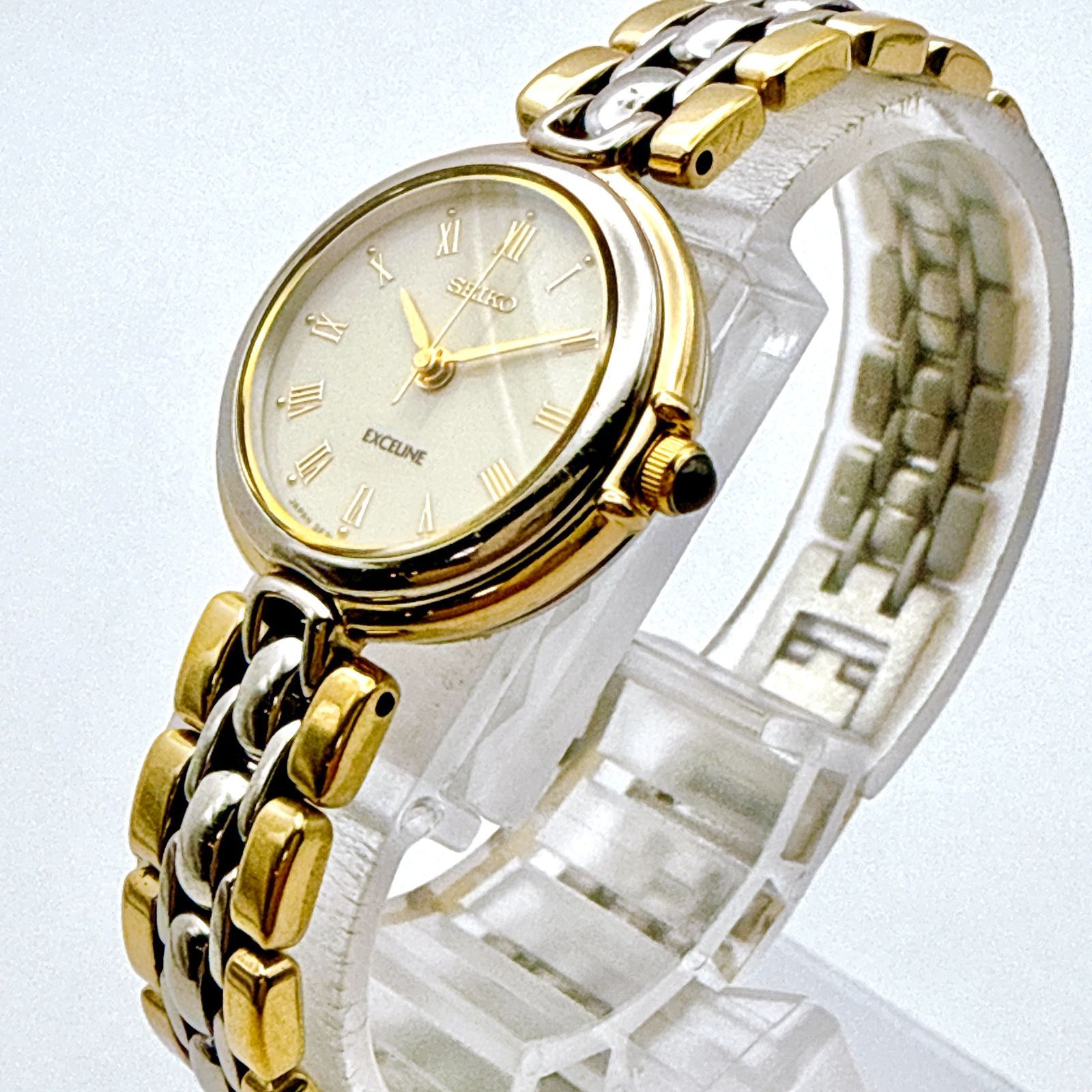 C089【美品】SEIKO EXCELINE セイコー エクセリーヌ コンビカラー