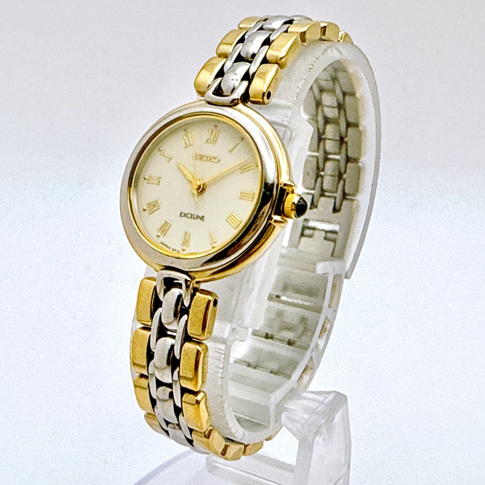 C089【美品】SEIKO EXCELINE セイコー エクセリーヌ コンビカラー
