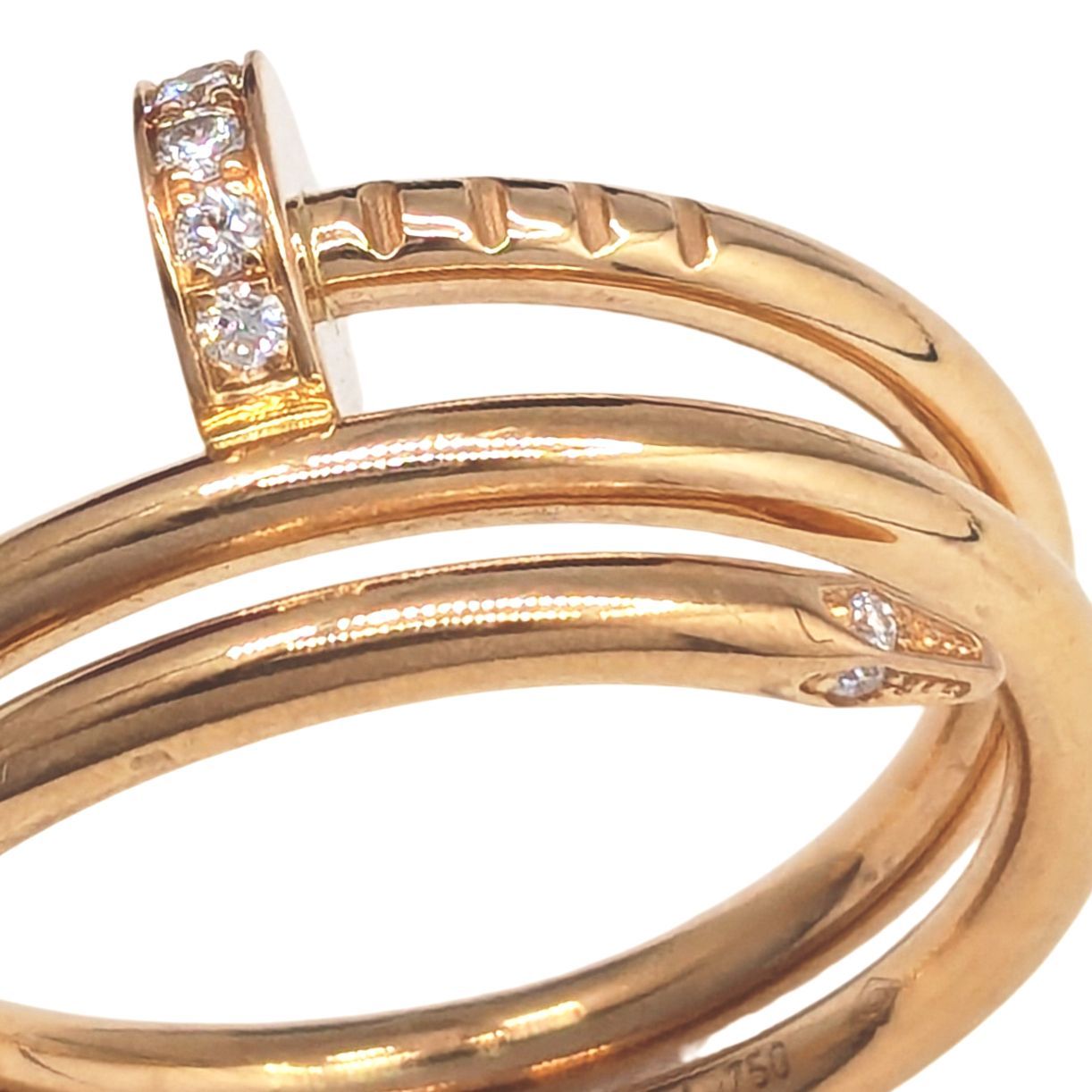 中古】Cartier カルティエ ジュスト アンクル リング ダイヤモンド 