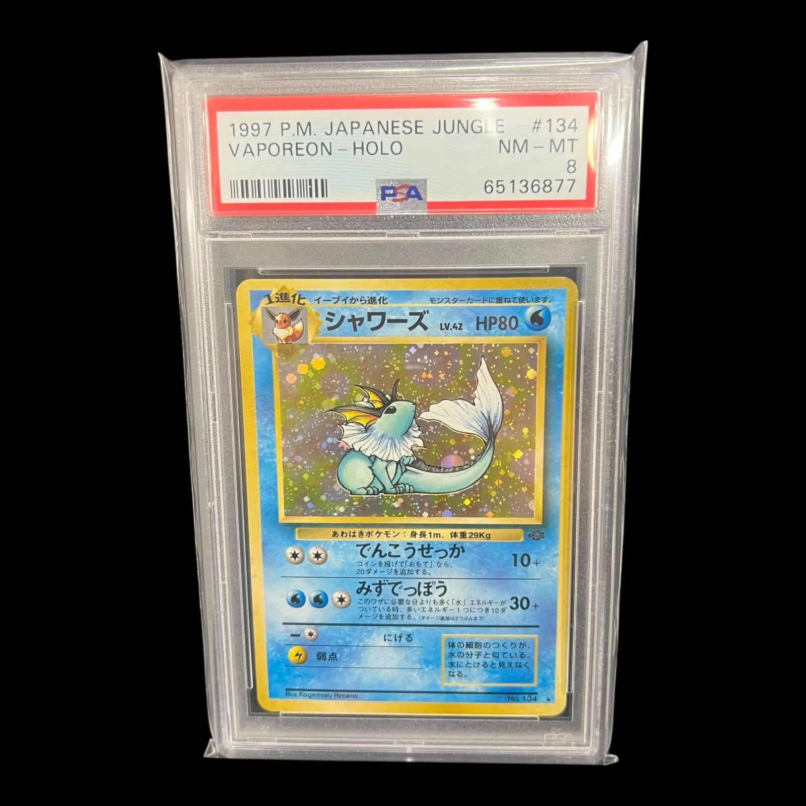 送料無料】ポケモンカード 旧裏面 シャワーズ PSA8 PSA鑑定 キラ ホロ