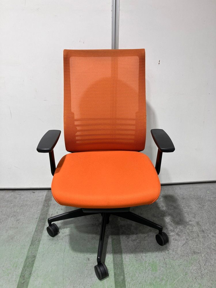  品 コクヨ 固定肘付ベゼルチェア CR 2823E6 オレンジ オールシーズン オフィスチェア ワークチェア 椅子 チェア