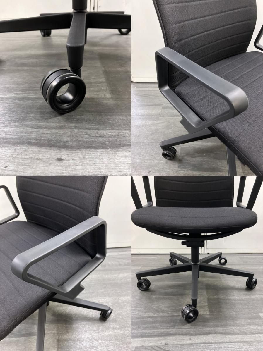  アウトレット品 コクヨ ファブレ FABRE シリーズ 固定肘付ファブレチェア C01 B152CU ブラック スタッキングスツール オフィスチェア ワークチェア 椅子 チェア