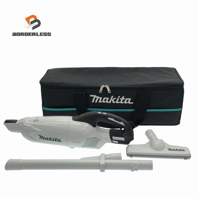 比較的 makita マキタ 18 V 充電式クリーナー CL 281 FD 白 本体 パイプ ノズル バッグ付 コードレス バッテリー式 掃除機119358