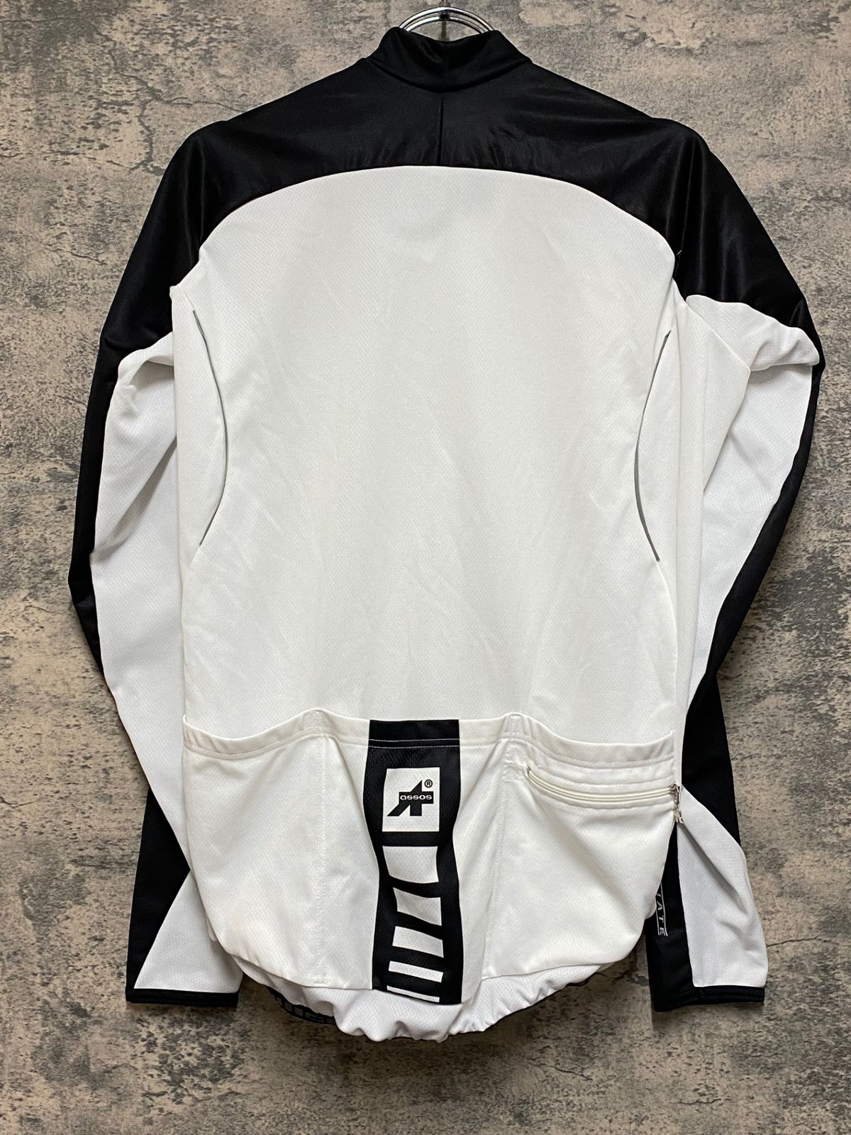 JQ221 アソス assos AIR BLOCK 注文 799 長袖 サイクルジャージ M 赤黒