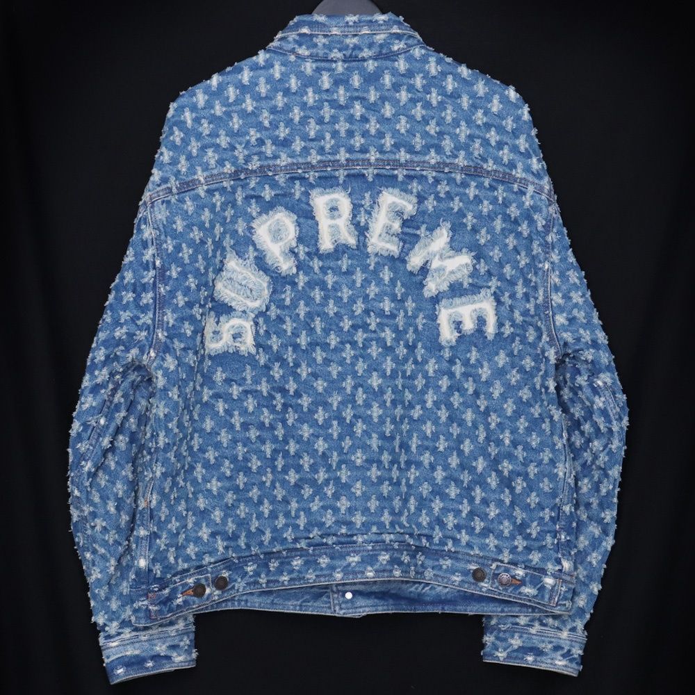 SUPREME Hole Punch Denim Trucker Jacket XLサイズ インディゴ - メルカリ