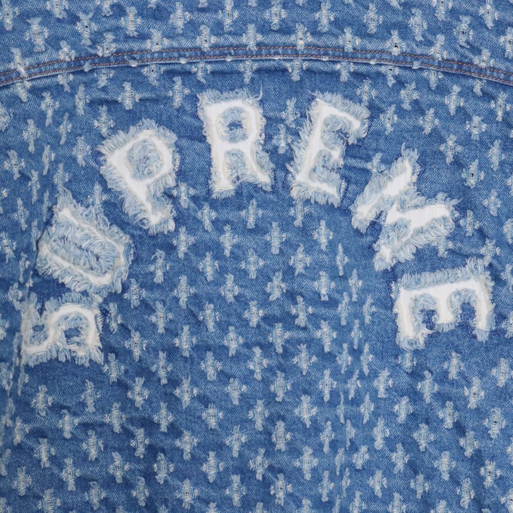 SUPREME Hole Punch Denim Trucker Jacket XLサイズ インディゴ - メルカリ