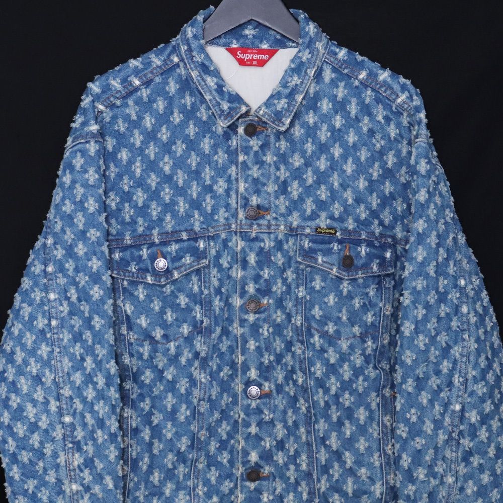 SUPREME Hole Punch Denim Trucker Jacket XLサイズ インディゴ - メルカリ