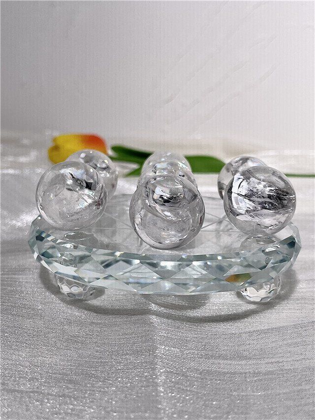 AAA級☆天然レインボー水晶丸玉七星陣B1129/YS/50D - メルカリ