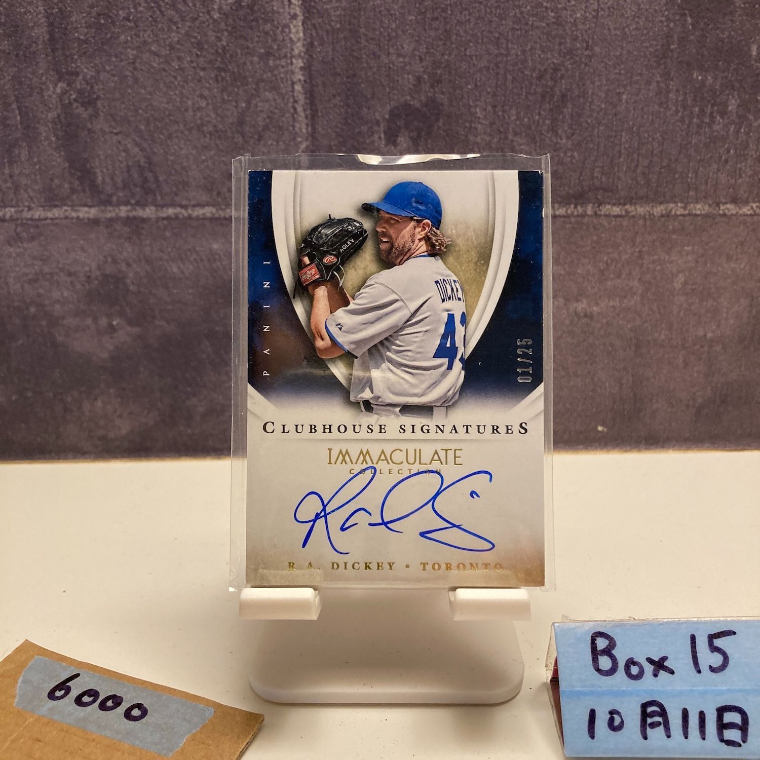 2014 Panini Immaculate Collection R.A. Dickey 01/25 直筆サイン