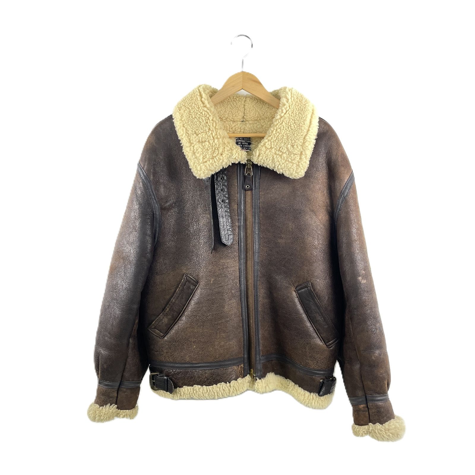 AVIREX B-3 ムートン フライトジャケット 38 33H5595 米国製 AVIREX アヴィレックス 33H5595 TYPE B-3 MOUTON FLIGHT JACKET