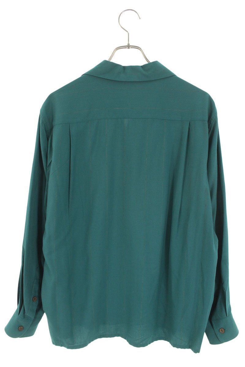 ワコマリア オープンカラー ストライプ レーヨン長袖シャツ メンズ S