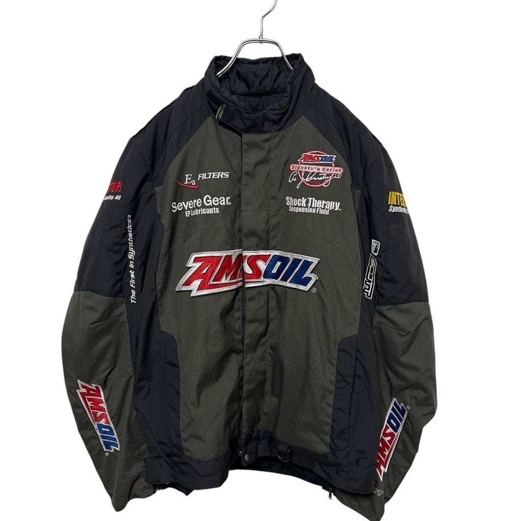 AMSOIL 企業ロゴ刺繍 レーシングジャケット S 3618