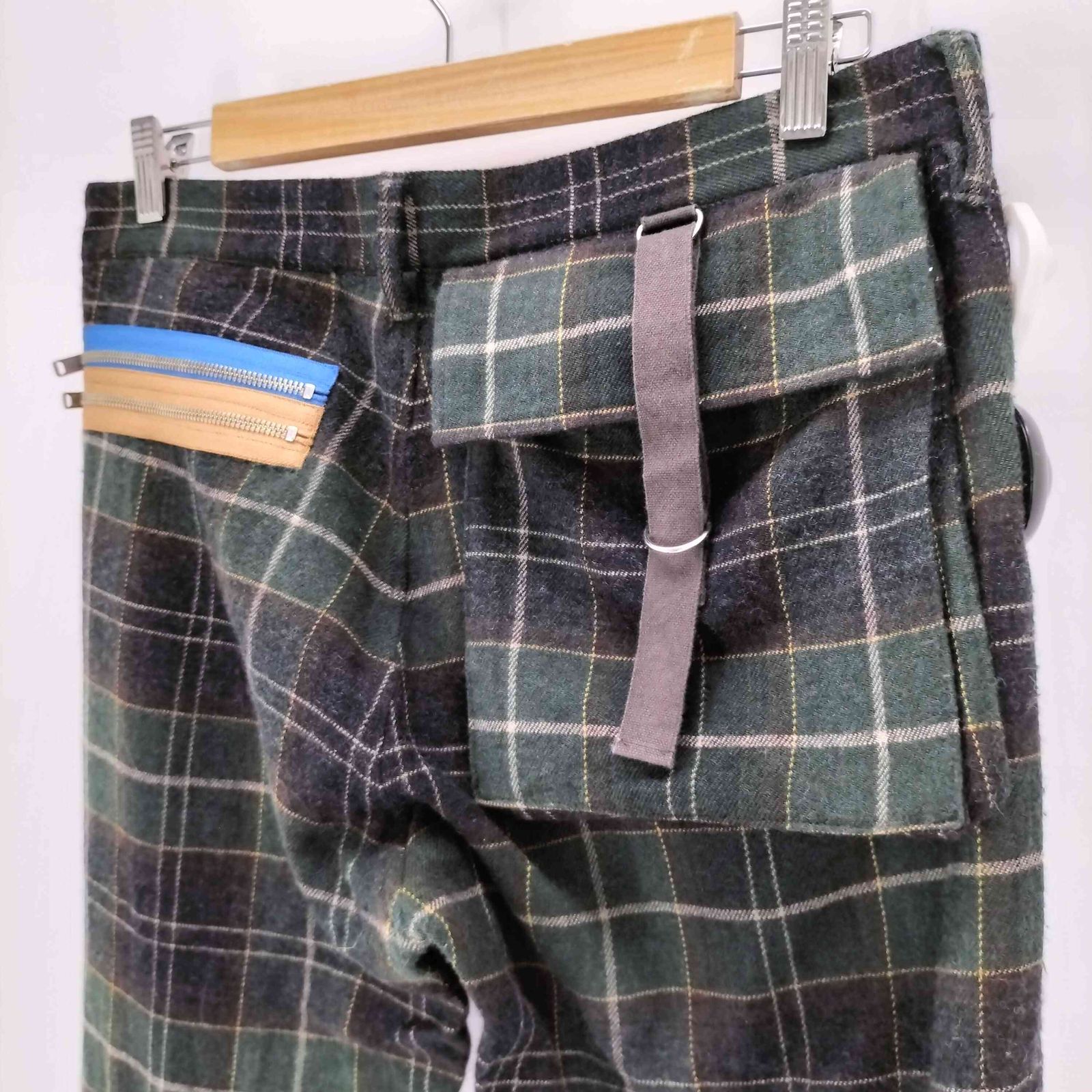 アンダーカバー UNDERCOVER 19SS ウールチェックボンテージパンツ