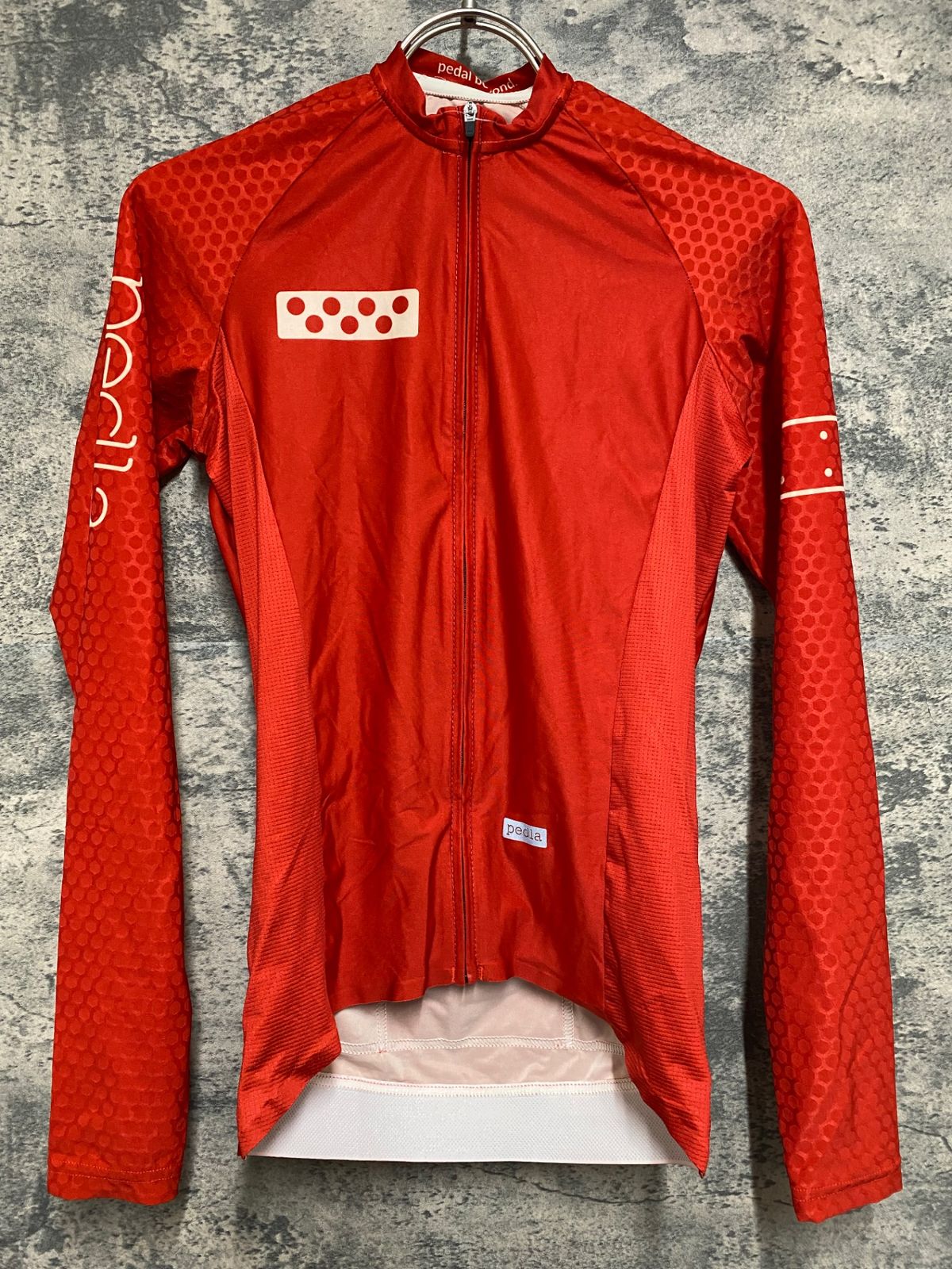 JP 698 ペドラ pedla 長袖 サイクルジャージ 赤 XS