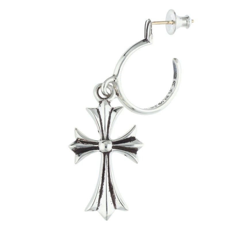 クロムハーツ TINY CH CROSS/タイニーCHクロスフープ シルバーピアス