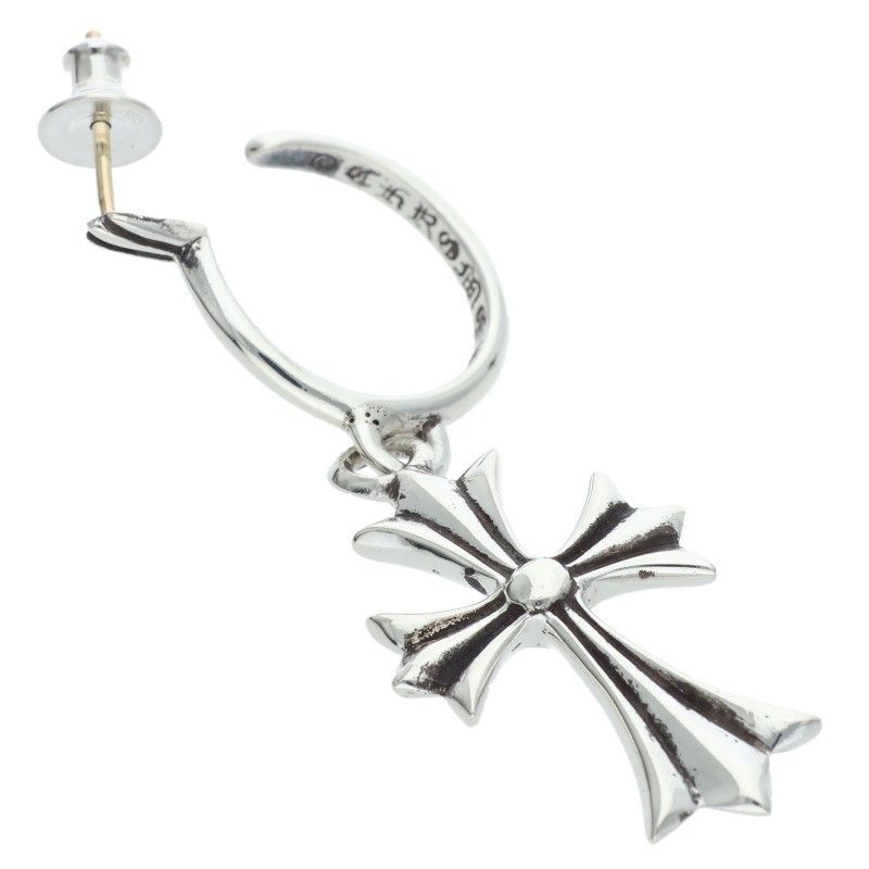 クロムハーツ TINY CH CROSS/タイニーCHクロスフープ シルバーピアス