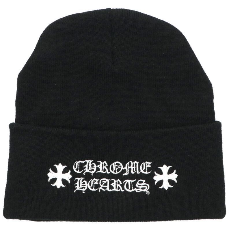 クロムハーツ WATCH CAP ワッチキャップ ロゴ刺繍アクリルビーニー帽子 メンズ ONE SIZE リピーター多 コーチジャケット