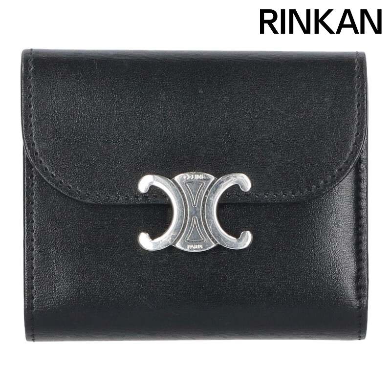 セリーヌ トリオンフ金具レザー財布 メンズ