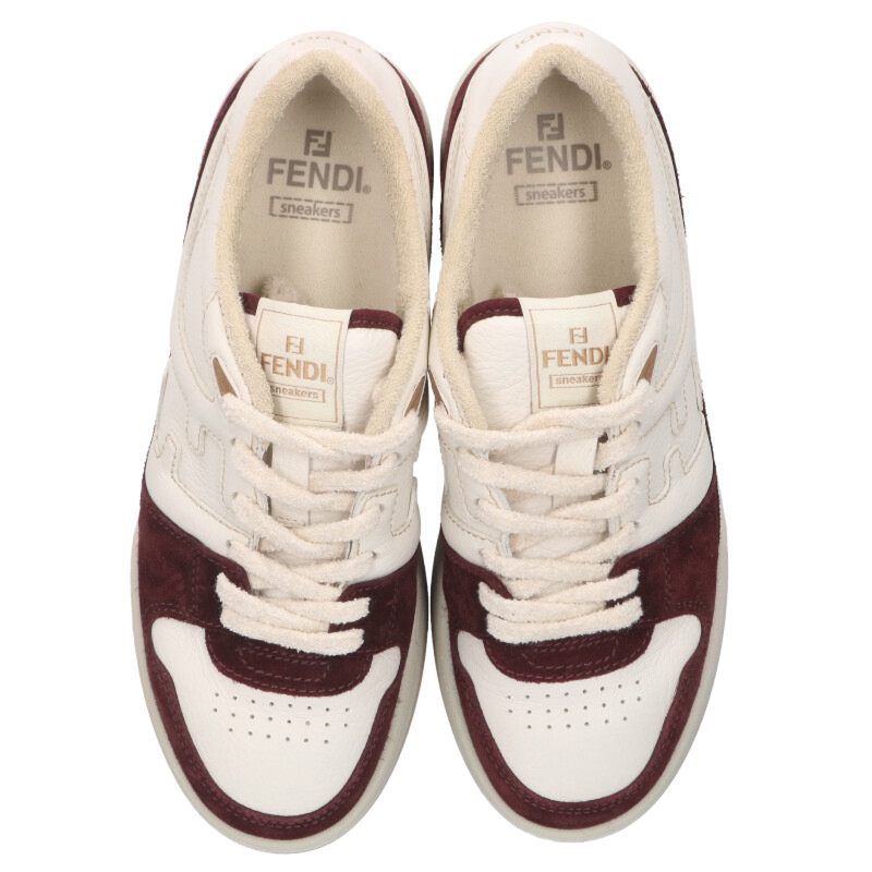 フェンディ MATCH マッチ スエード切替レザーローカットスニーカー