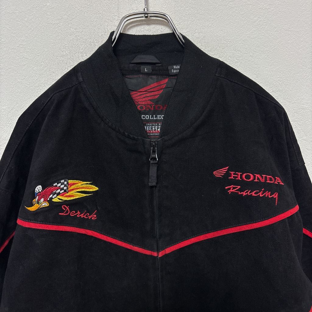 HONDA】 ウッディ・ウッドペッカー 企業ロゴ刺繍 レーシングジャケット