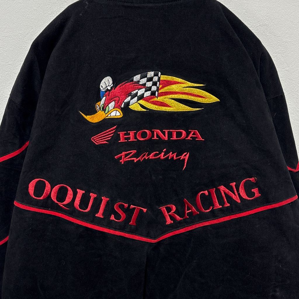HONDA】 ウッディ・ウッドペッカー 企業ロゴ刺繍 レーシングジャケット