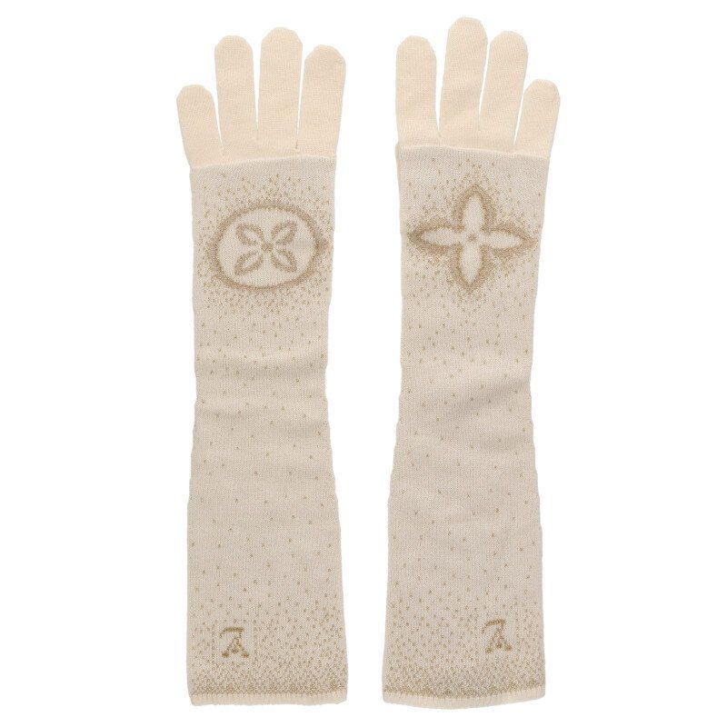 ルイヴィトン ゴンポリアナラメカシミヤロング手袋 レディース - メルカリ