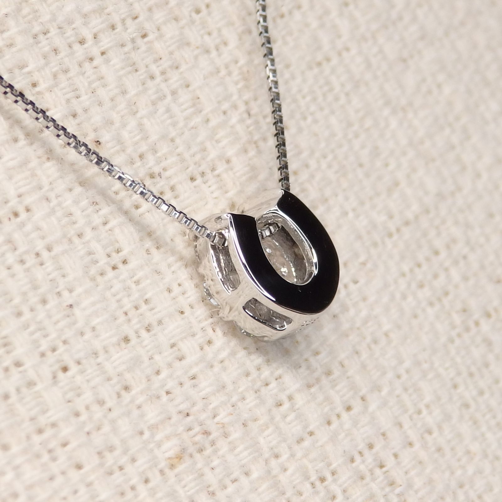 ブルーダイヤモンド ネックレス チェーン付 Z5305 0.18ct プラチナPt