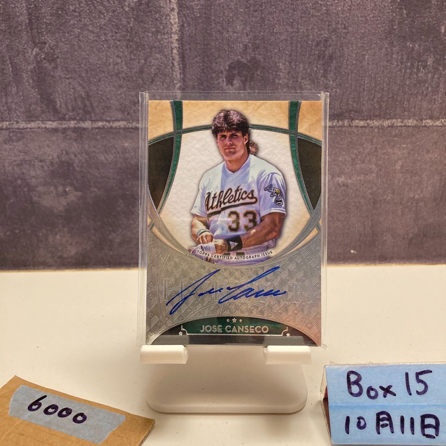 2017 Topps Five Star Jose Canseco 直筆サインカード Oakland