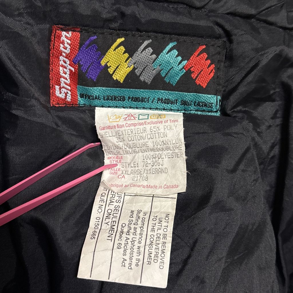 Snap-on】 バックロゴ 企業ロゴ刺繍 チェッカーフラグ 中綿入り