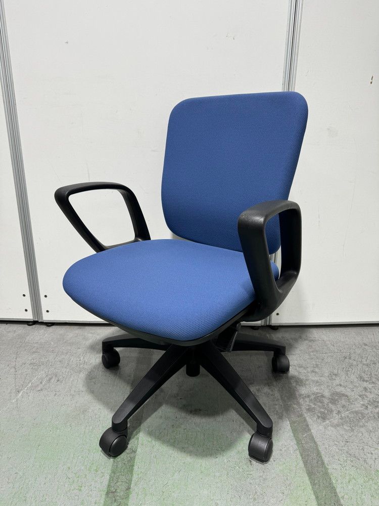 アウトレット品 ウチダ 肘付Miチェア MiF 130 C ブルー