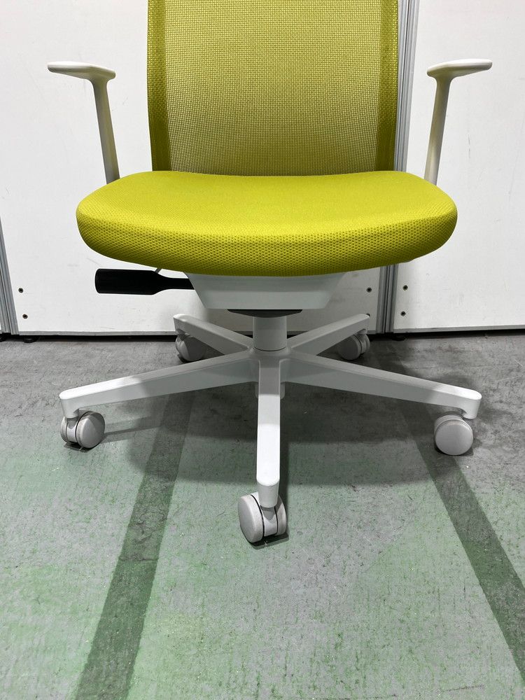  アウトレット品 コクヨ モネットシリーズ 固定肘付モネットチェア C03 W110 グリーン 応接室椅子 オフィスチェア ワークチェア 椅子 チェア