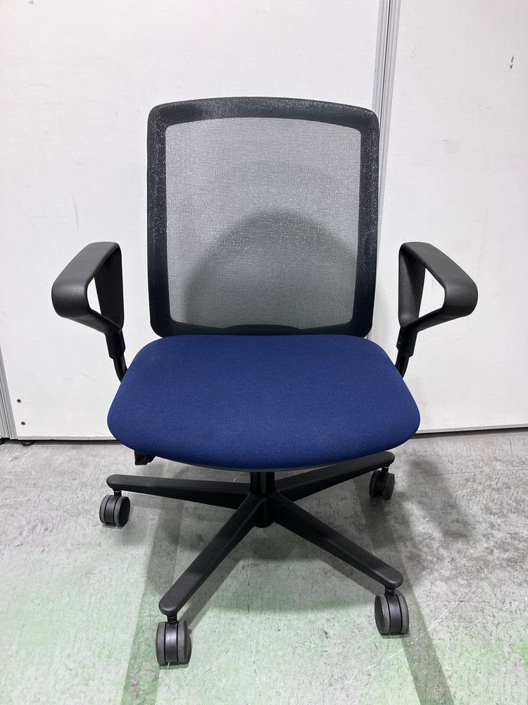  アウトレット品 ウチダ カリッサ 2チェア 固定肘付カリッサ2チェア CR2A 121MBB RPU ブルー ファブリックチェア オフィスチェア ワークチェア 椅子 チェア