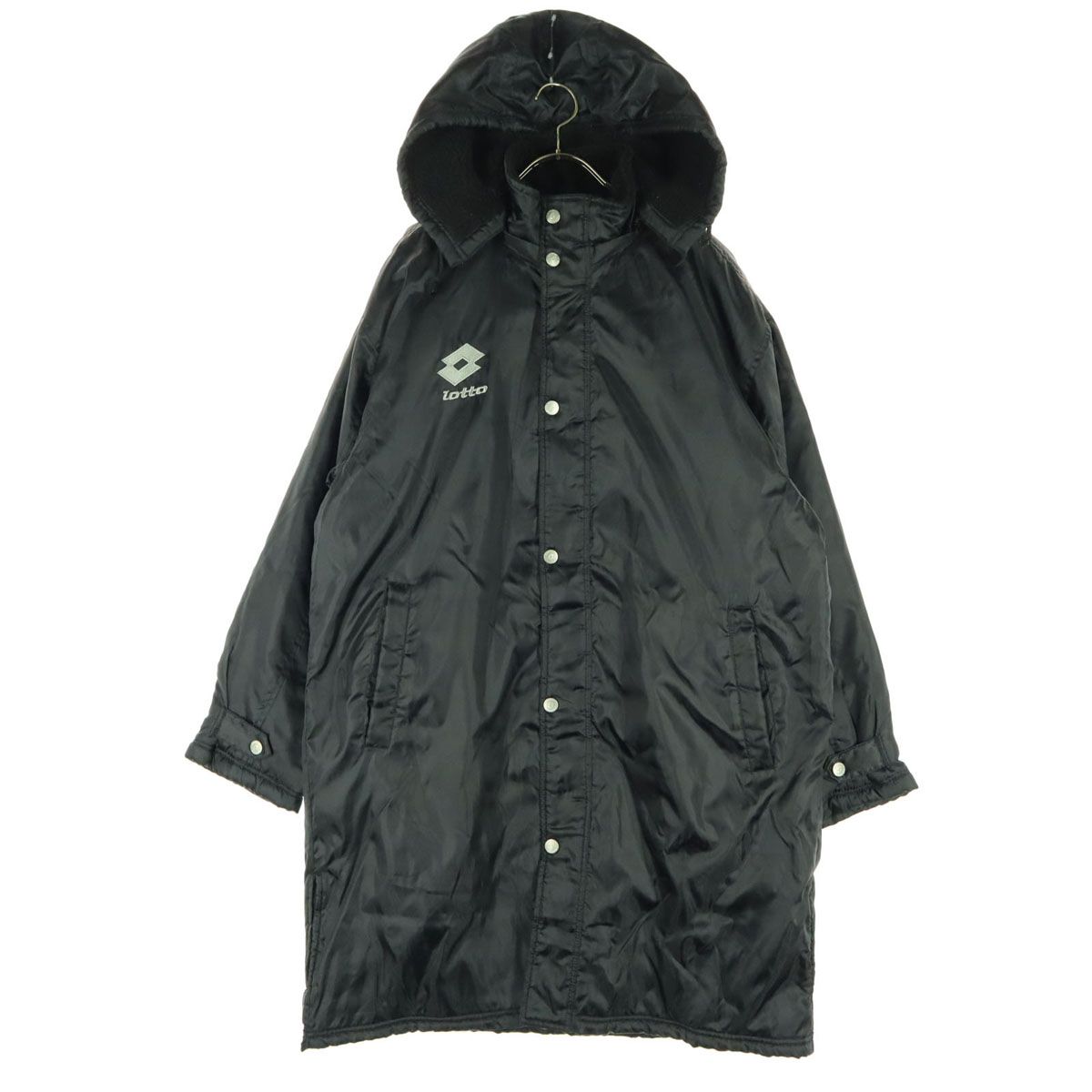 【新品】Lotto ベンチコート　ブラック　M 美品 LOTTO ロット 長袖 ベンチコート M ブラック 内側 ボア メンズ