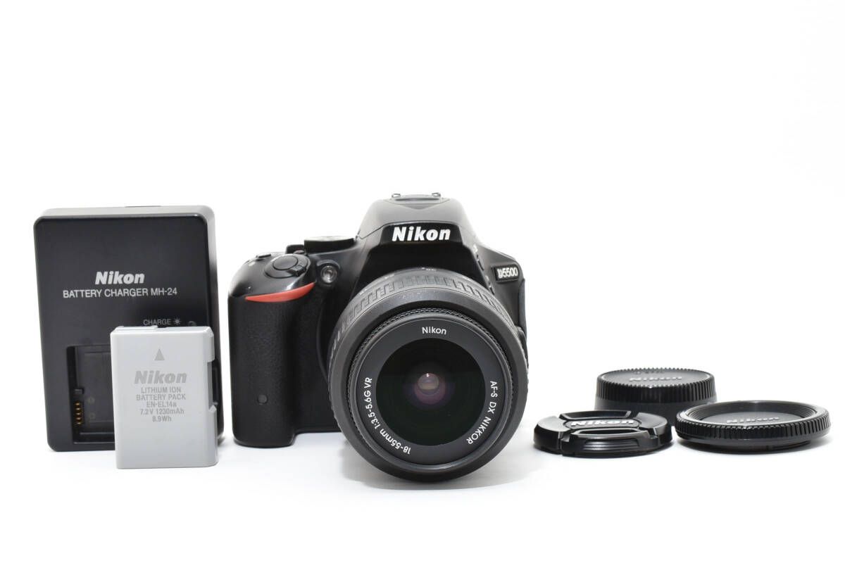 □ 美品 □ ニコン Nikon D5500 ブラック レンズセット ≪動作光学良好