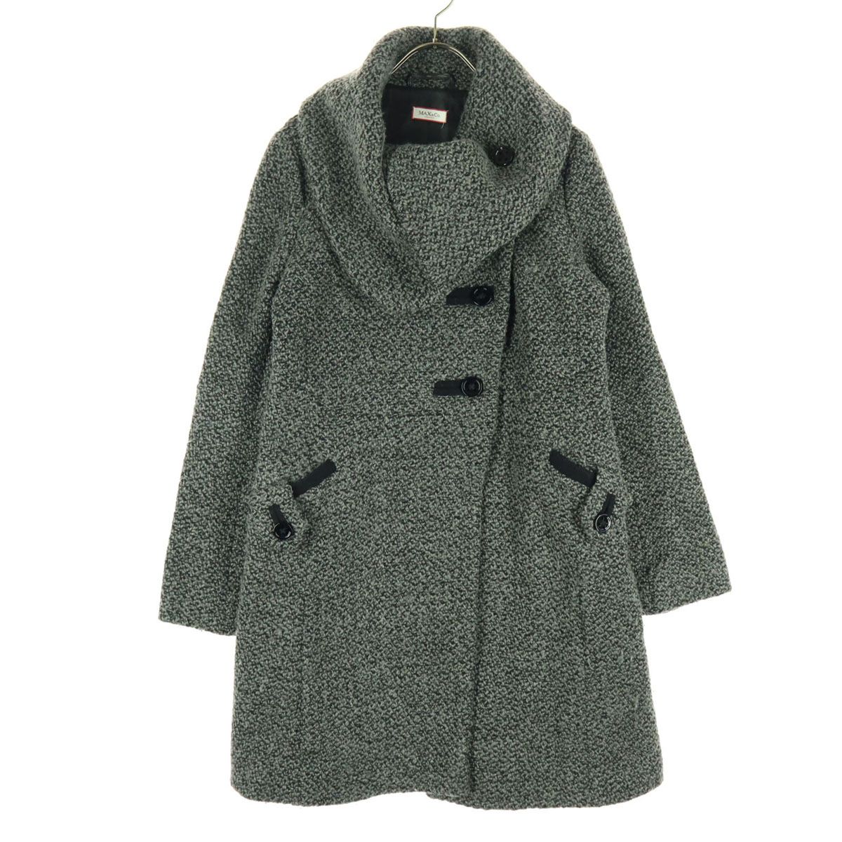 MAX&CO マックスアンドコー イタリア製 長袖 コート 36 グレー レディース MAX&CO マックスアンドコー イタリア製 長袖 コート 36 グレー