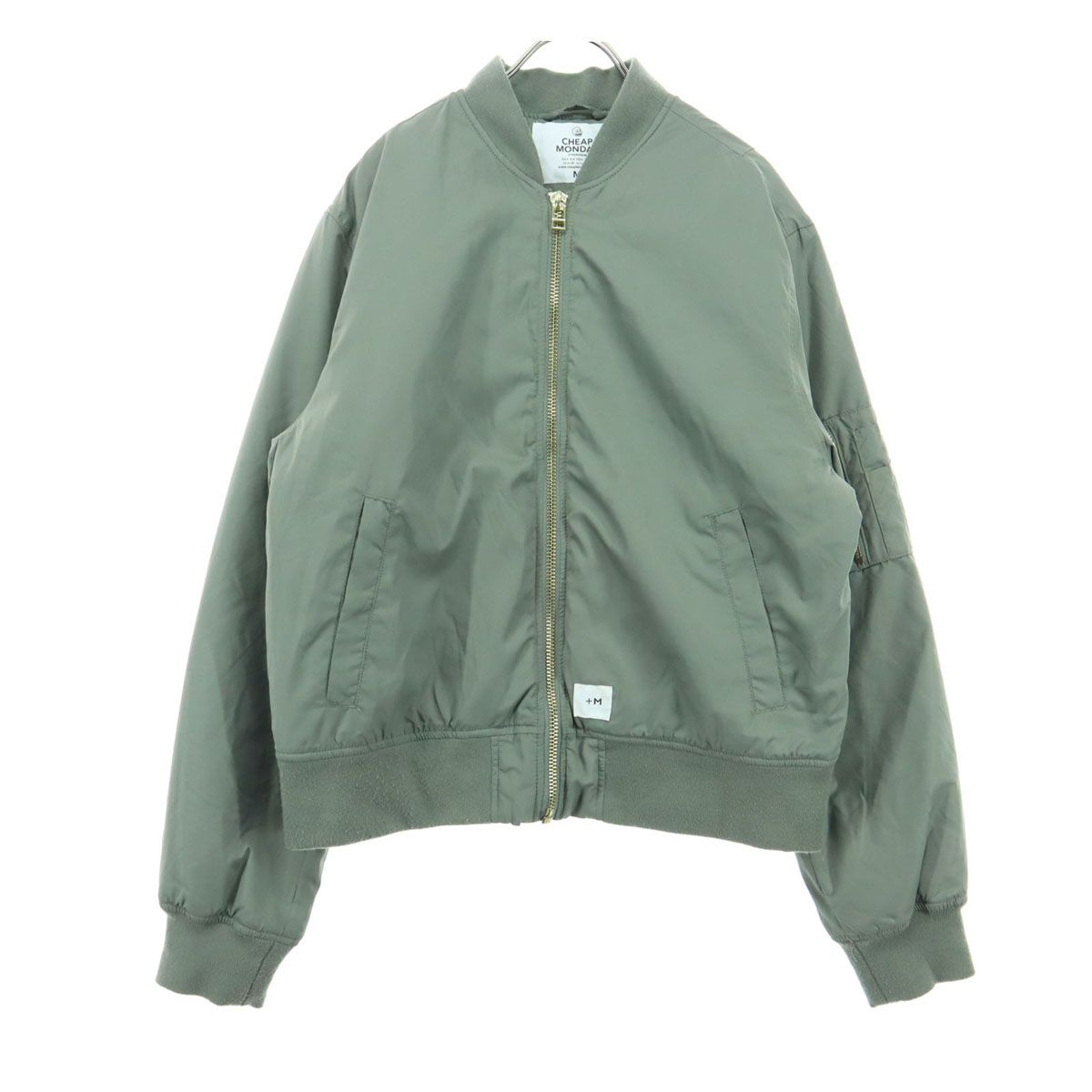 CHEAP MONDAY チープマンデー 英字 長袖 MA-1タイプ 中綿ジャケット M 