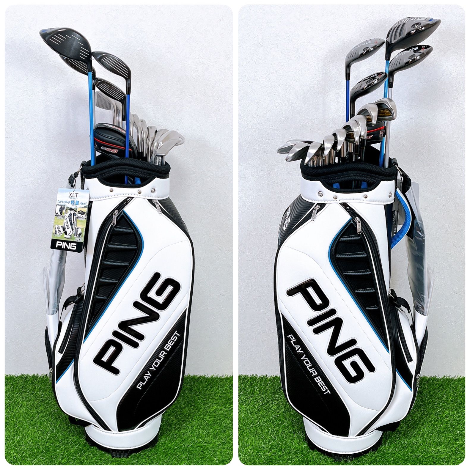 PING G30 キャディバッグ ホワイト フルセット 希少レフティ】キャディバッグ新品未使用 PING G30 G25 / ピン メンズ