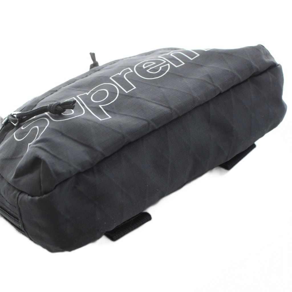 シュプリーム SUPREME 18AW ショルダーバッグ ロゴ プリント 黒