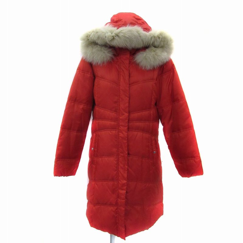 クレージュ courreges ダウンコート ロング丈 ジップアップ ファー
